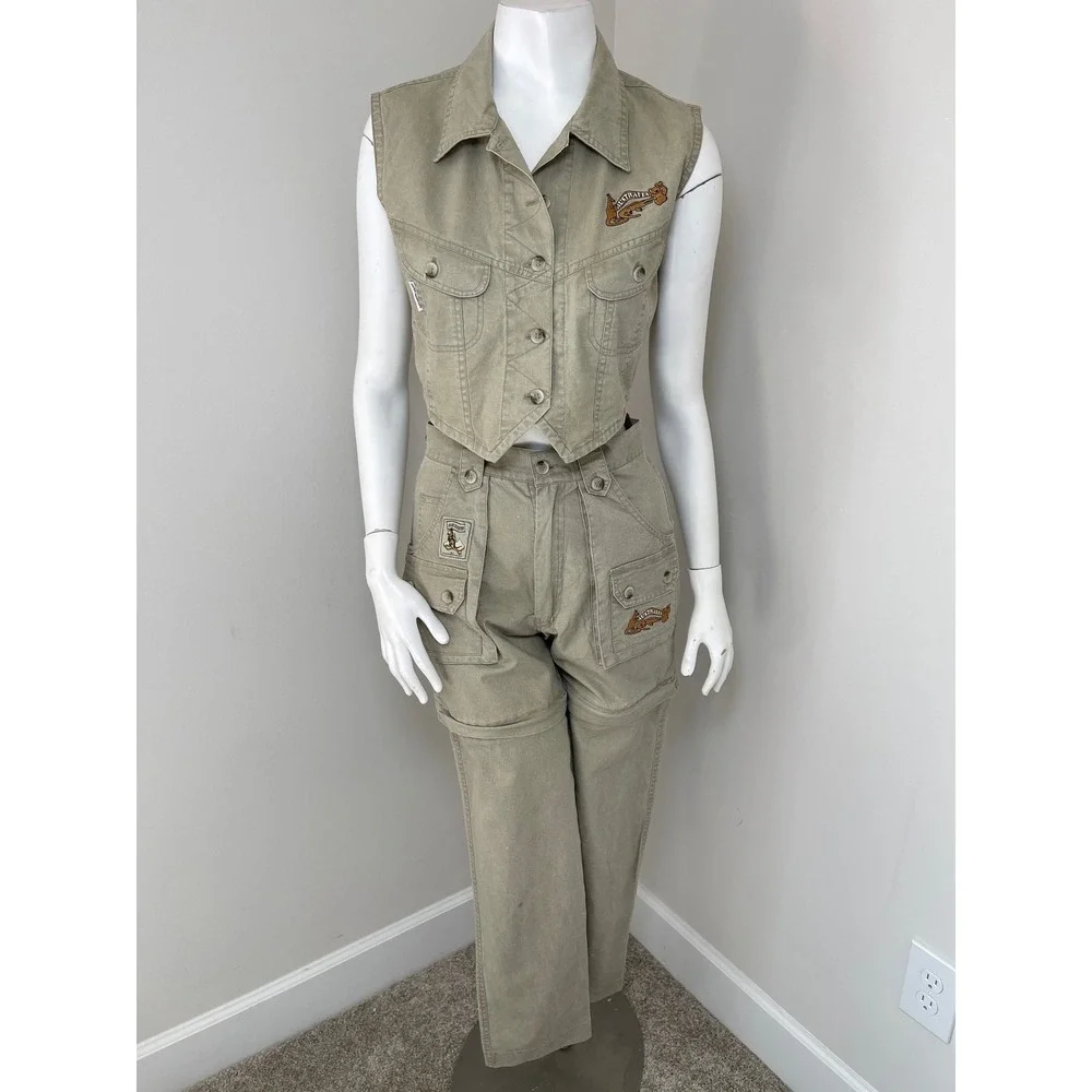 Safari Adventure Australia Vest and Zip Off Convertible Pants Set 8 - US S